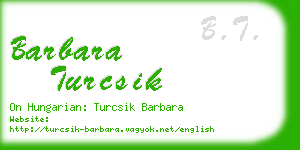 barbara turcsik business card